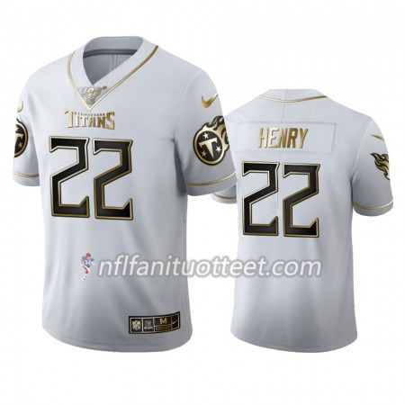 Miesten Tennessee Titans NFL Pelipaita Derrick Henry 22 Nike Valkoinen Golden Edition 100th